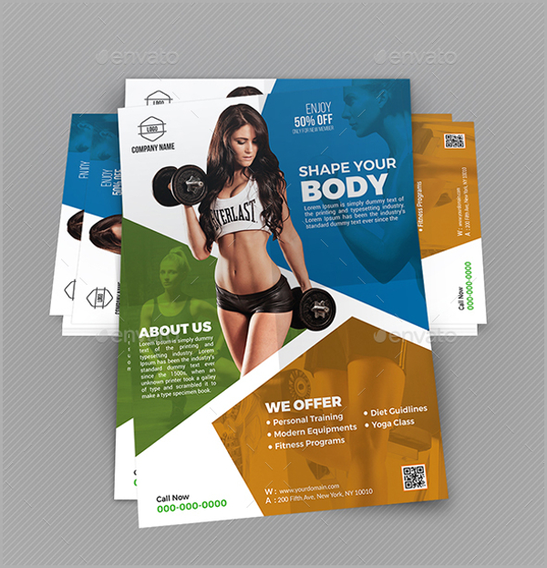 fitness flyer template