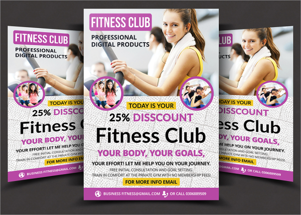 fitness club flyer 