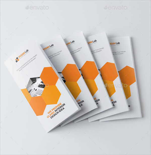 trifold corporate business brochure