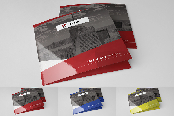 square business trifold brochure