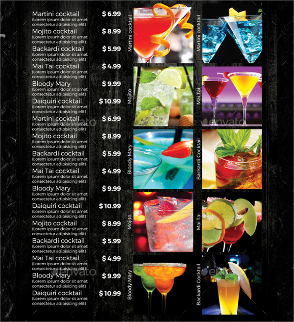 21 Sample Drink Menu Templates Sample Templates