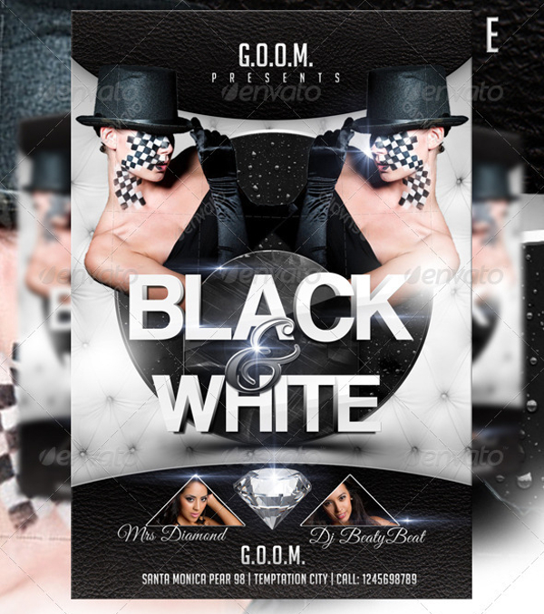 amazing black and white flyer template