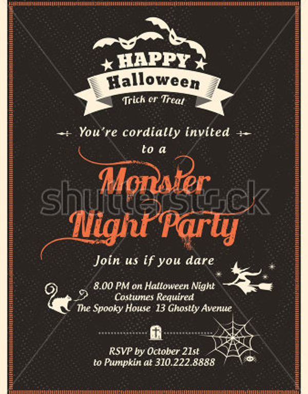 halloween party invitation flyer