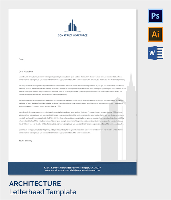 architecture letter head template