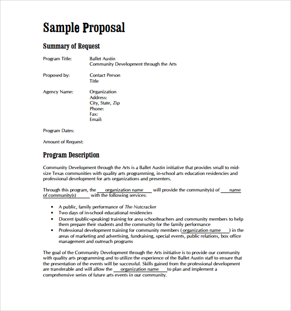 Free 10 Art Proposal Templates In Pdf Ms Word Pages Google Docs