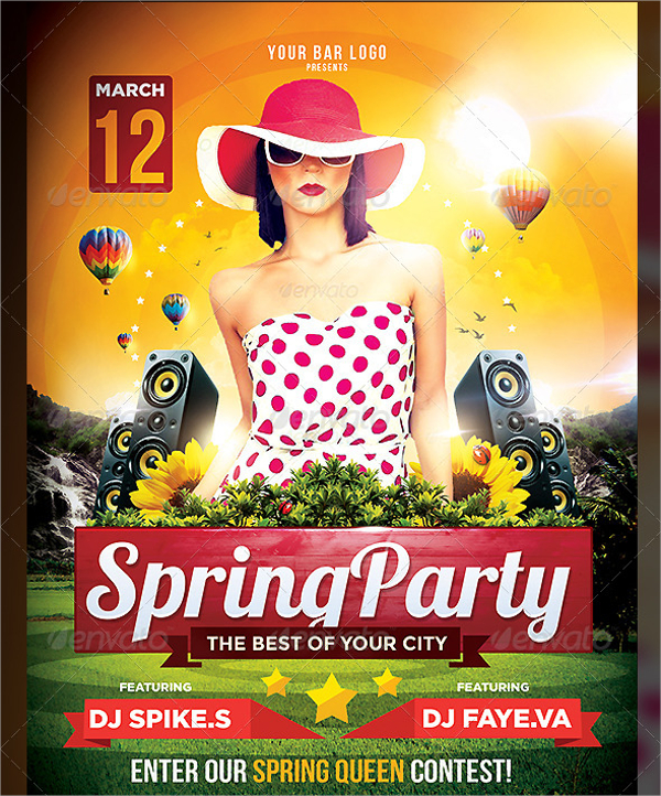 fabulous spring party flyer 