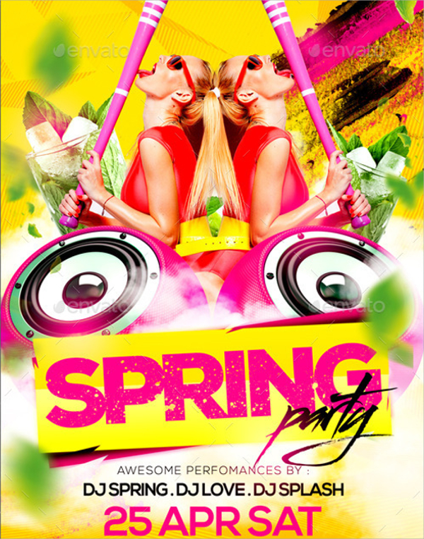 wondrous spring party flyer