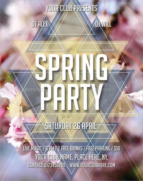 marvelous spring party flyer