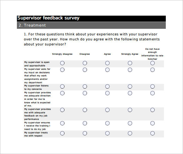 FREE Sample Feedback Survey Templates In MS Word PDF
