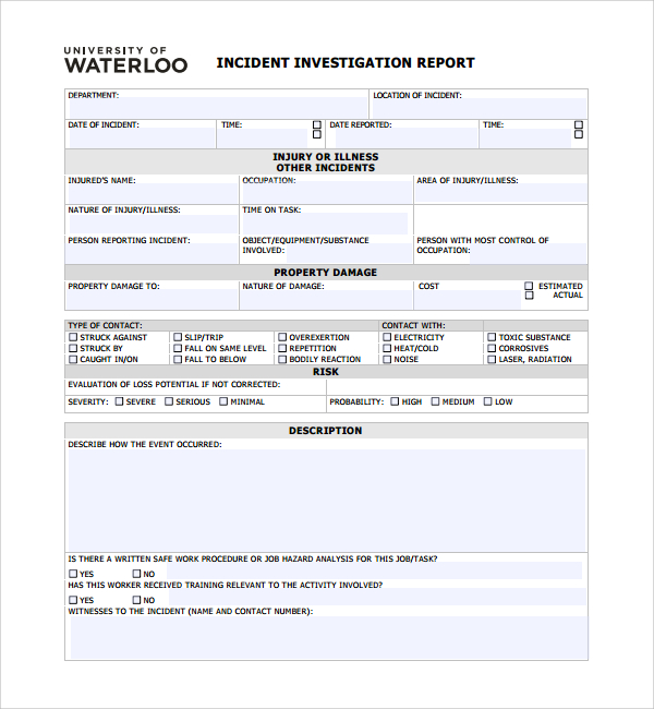 FREE 16+ Investigation Report Templates in Google Docs MS Word PDF