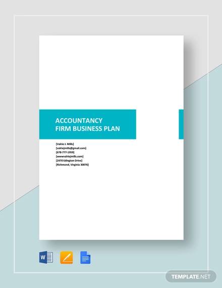 accountancy firm business plan template