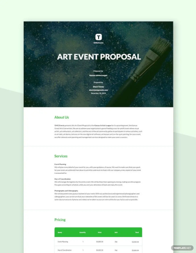 art event proposal template