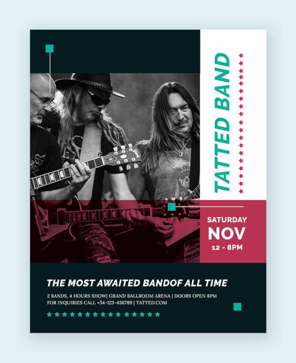 band flyer template