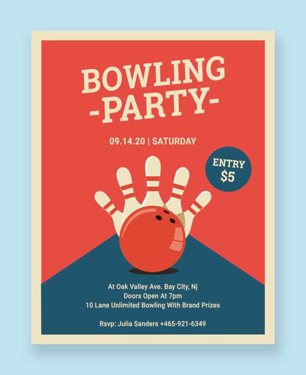 FREE 19 Bowling Flyer Templates In EPS PSD Publisher InDesign 