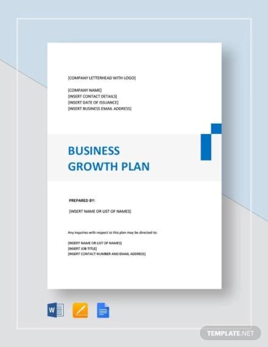 business growth plan templates