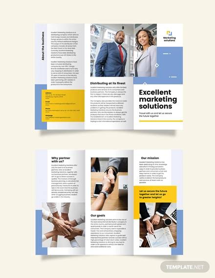 business proposal tri fold brochure template