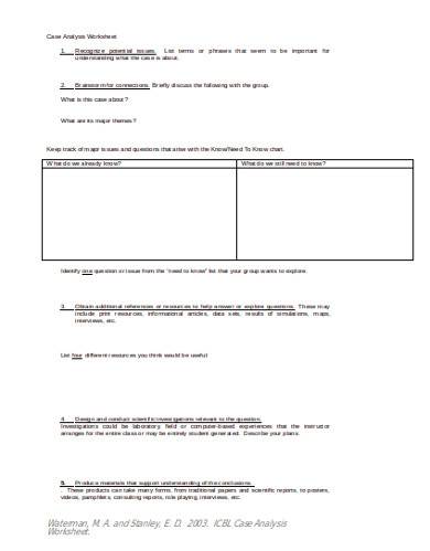case analysis template doc
