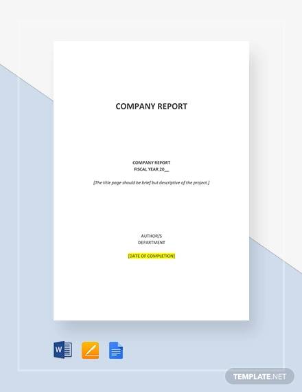 company report 