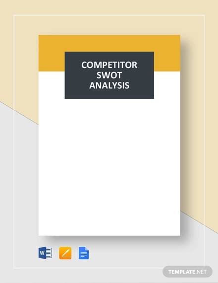 competitor swot analysis template
