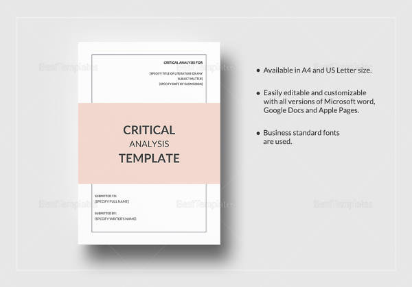 FREE 12 Sample Critical Analysis Templates In Google Docs MS Word 