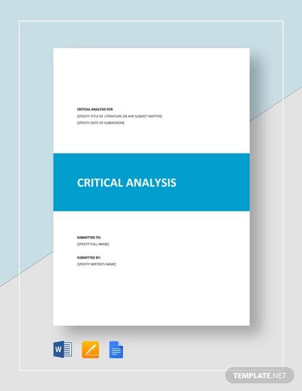 critical analysis template1