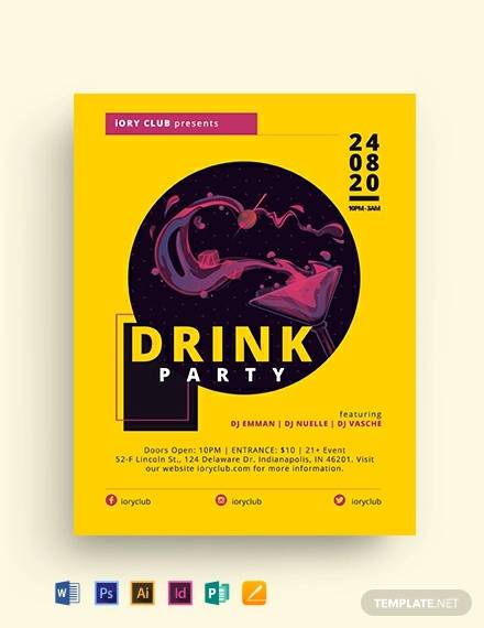 drink party flyer