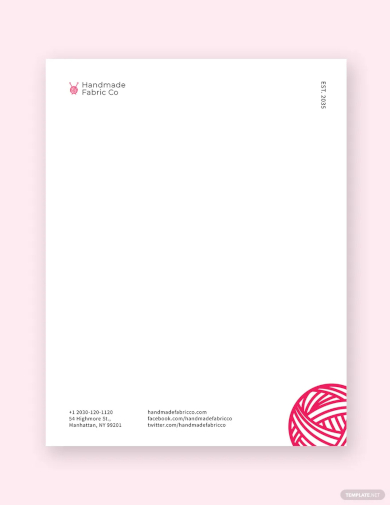 fabrics company letterheads template