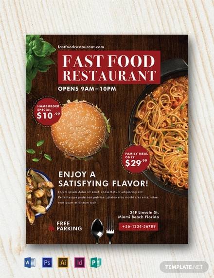 Free 27 Restaurant Flyers Templates In Ms Word Psd Ai Eps