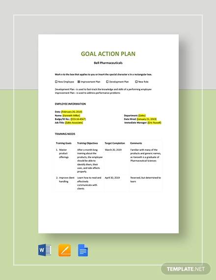 goal action plan