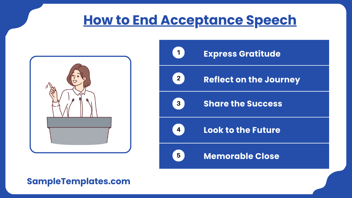 how to end acceptance speech