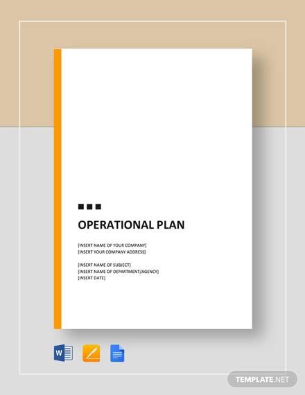 operational plan outline using 4ms example