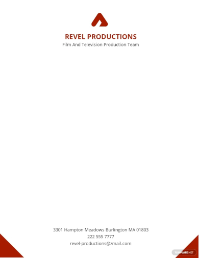 production company letterhead template