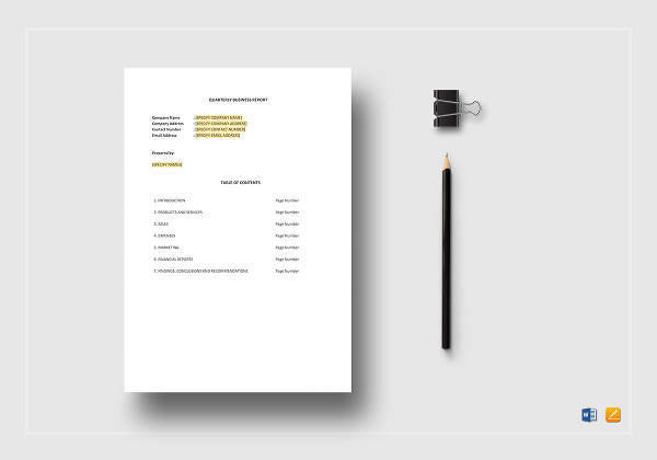 Business Quarterly Report Template