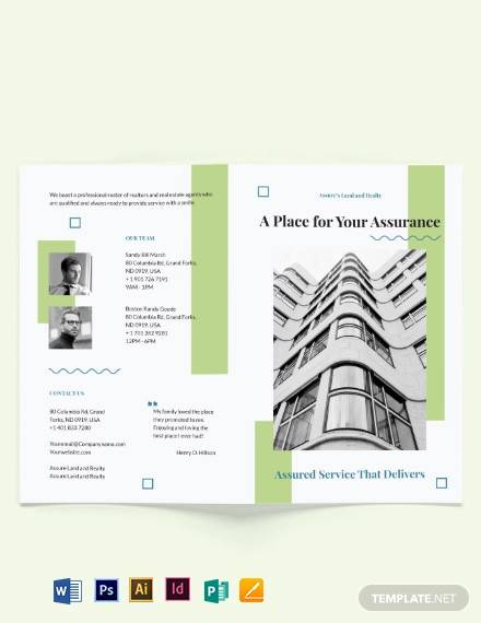 realtor personal branding bi fold brochure template