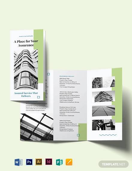 realtor personal branding tri fold brochure template