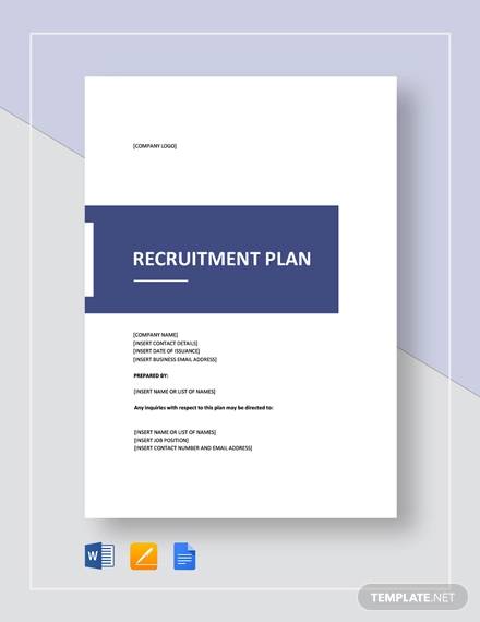 recruitment plan template
