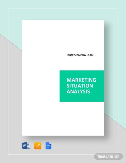 sample marketing situation analysis template