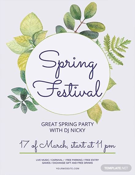 spring carnival flyer template