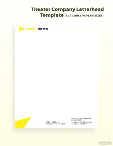 theater company letterhead template