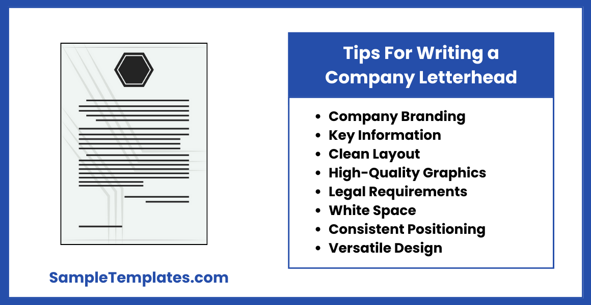 tips for writing a company letterhead