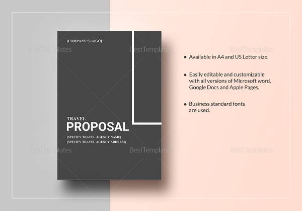 FREE 13  Sample Travel Proposal Templates in PDF MS Word Pages