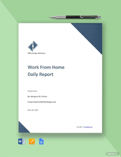 work from home daily report
