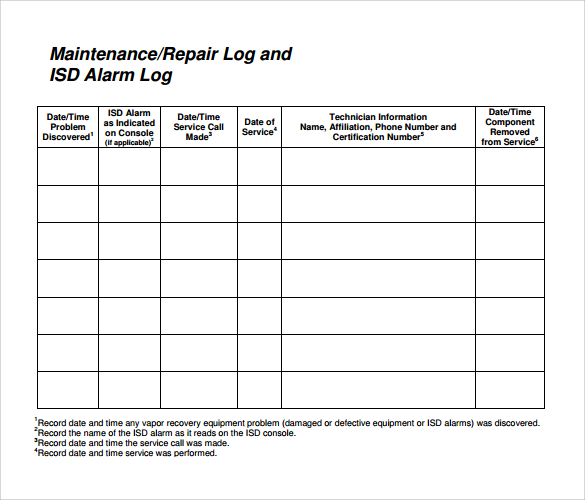 free-9-sample-repair-log-templates-in-pdf-excel