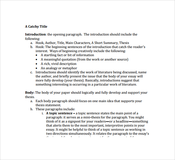 critical analysis outline template