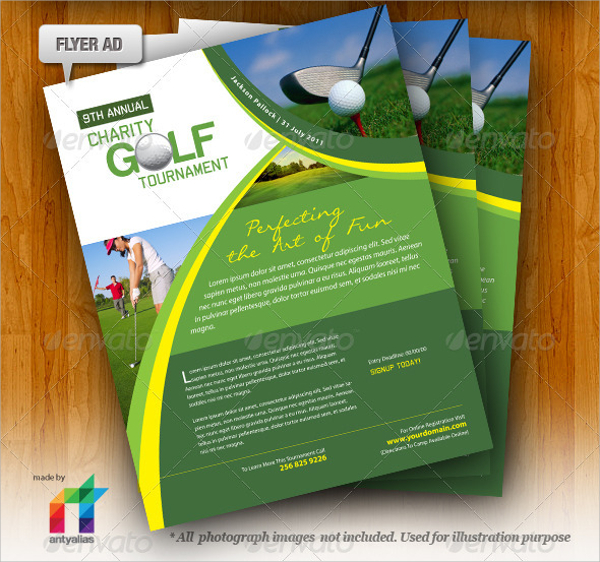 golf tournament tri fold brochure