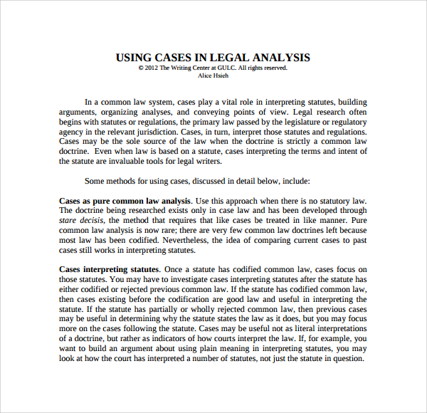 legal case analysis template1
