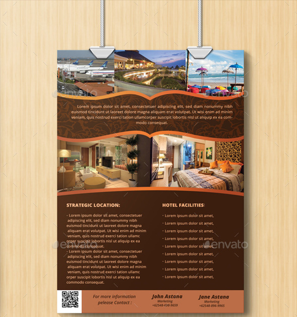 hotel apartment sell flyer template