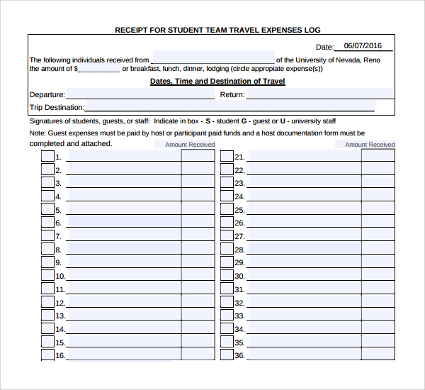 Travel Log Template 13  Free Printable Word Excel PDF Formats