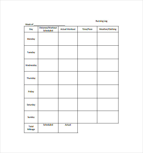 sample running log template%ef%bb%bf