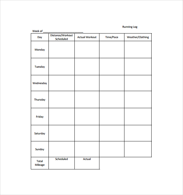 6 Day Running Training Plan Template Excel for push your ABS